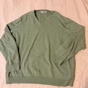 Calvin Klein Sage Green V-Neck Sweater